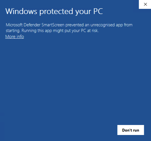 security msg Windows 1